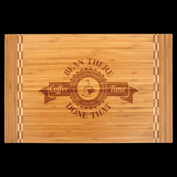 Bamboo Cutting Board with Butcher Block Inlay (18 1/4" x 12" ) Thumbnail