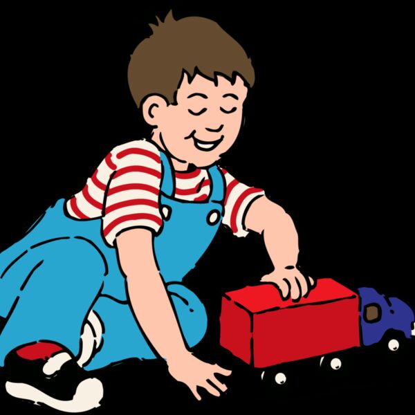 Boy Playing with Truck Thumbnail