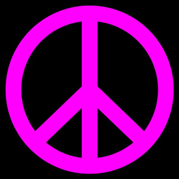 Peace Sign  Hot Pink  Thumbnail