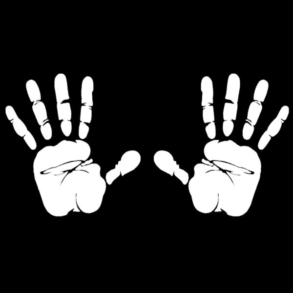 Hand Prints  White  Thumbnail