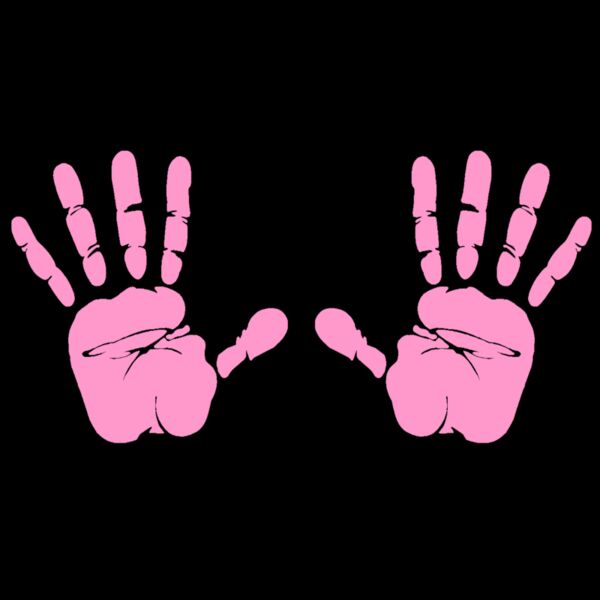 Hand Prints  Pink  Thumbnail