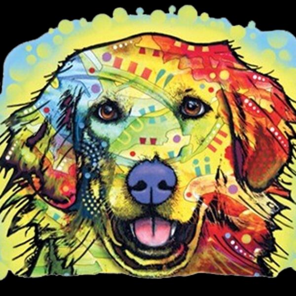 Colorful Golden Retriever Thumbnail