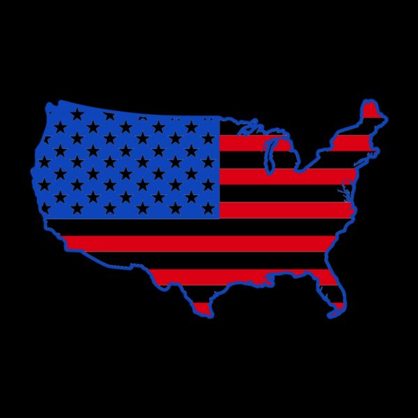 USA Map  Red   Royal  Thumbnail