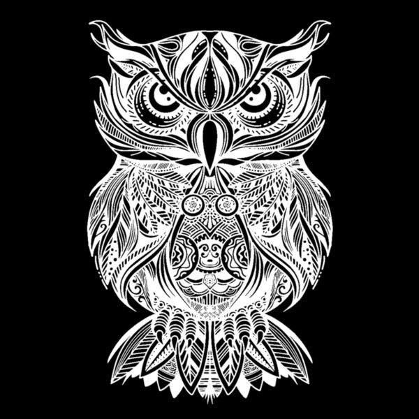 Tribal Owl  white  Thumbnail