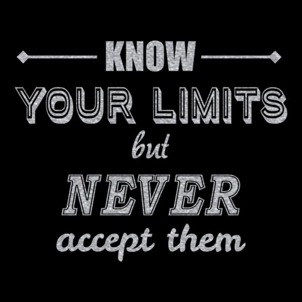 Know Your LImits  Metallic Silver  Thumbnail