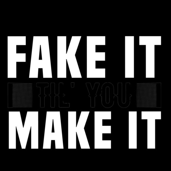FakeItTilYouMakeItBlack White11x11 Thumbnail