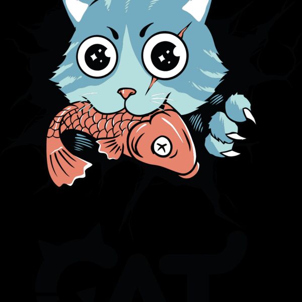 Cat With Fish Thumbnail