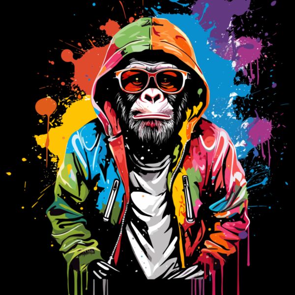 Colorful Cool Chimp Thumbnail