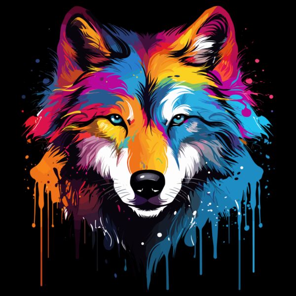 Colorful Wolf Thumbnail