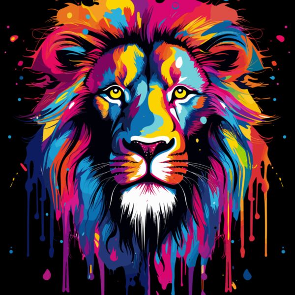 Colorful Lion Face Thumbnail