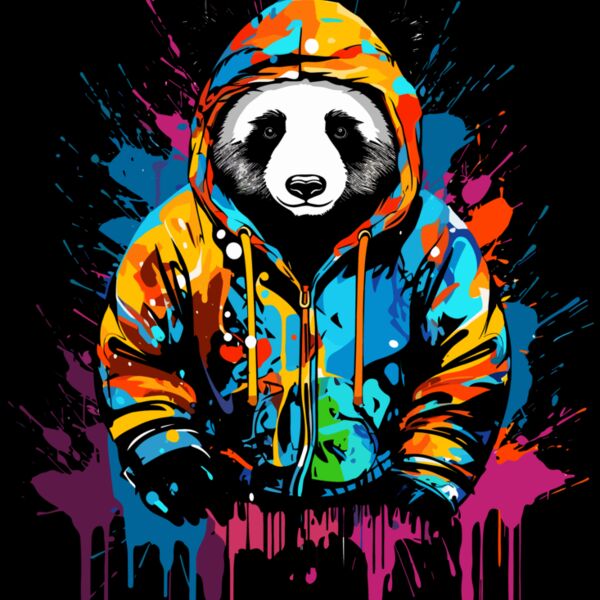 Colorful Cool Panda Thumbnail