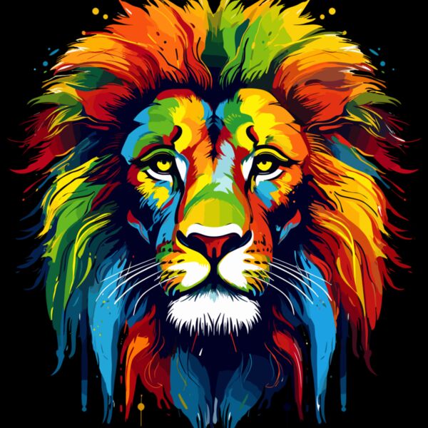 Colorful Lion Head Thumbnail