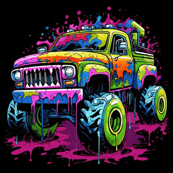 Colorful Monster Truck Thumbnail