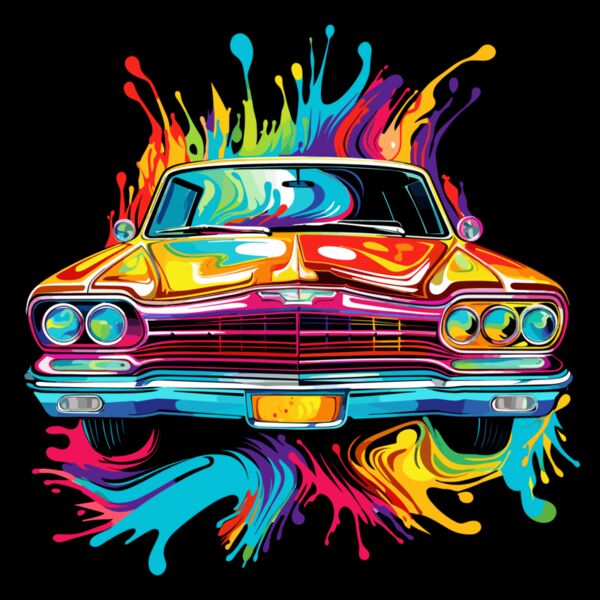 Colorful Muscle Car Thumbnail