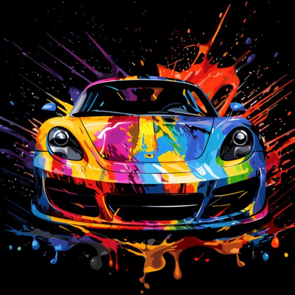 Colorful Sports Car Thumbnail