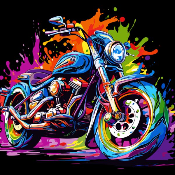 Colorful Motorcycle Thumbnail